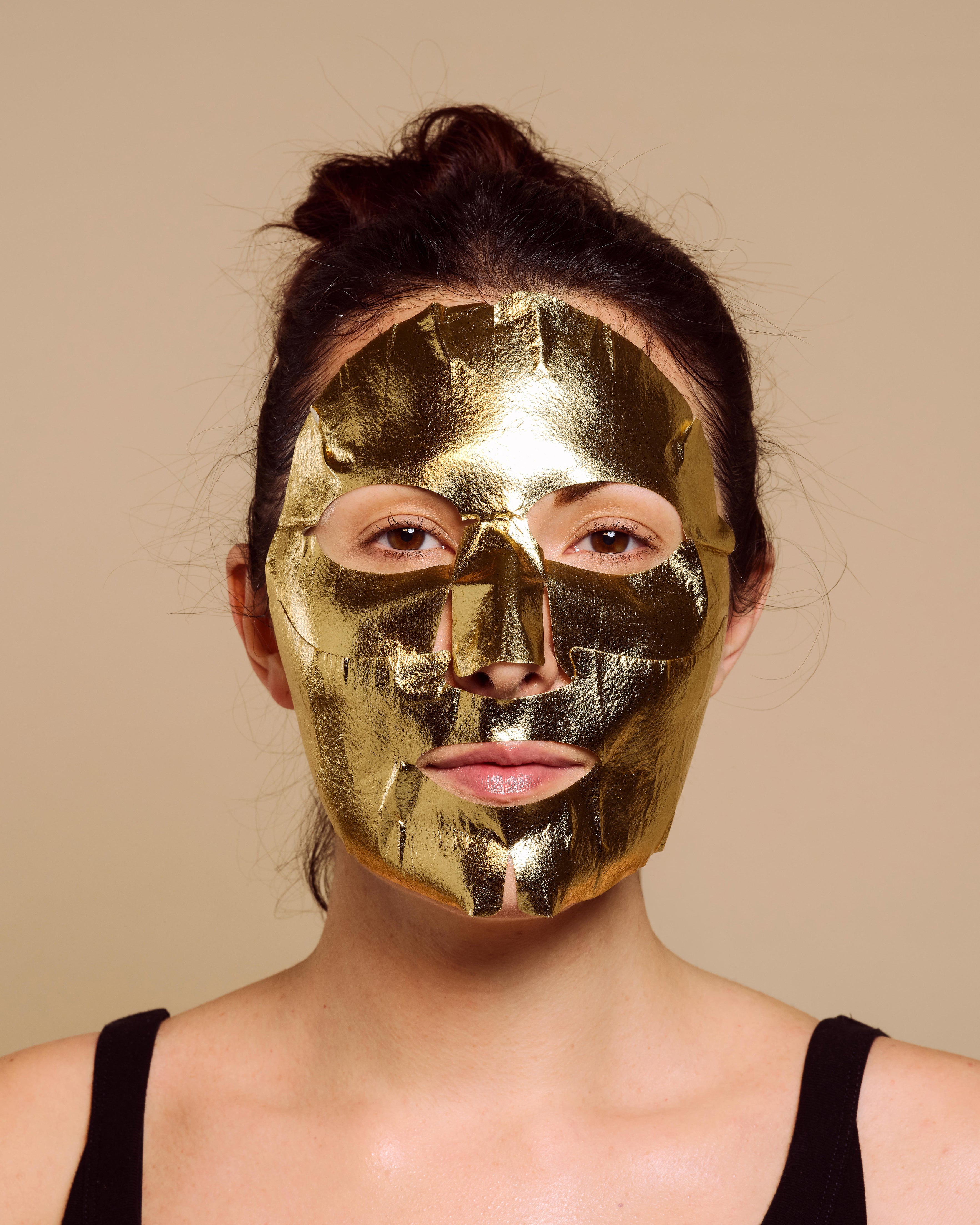 Masque Tissu Éclat Or Visage