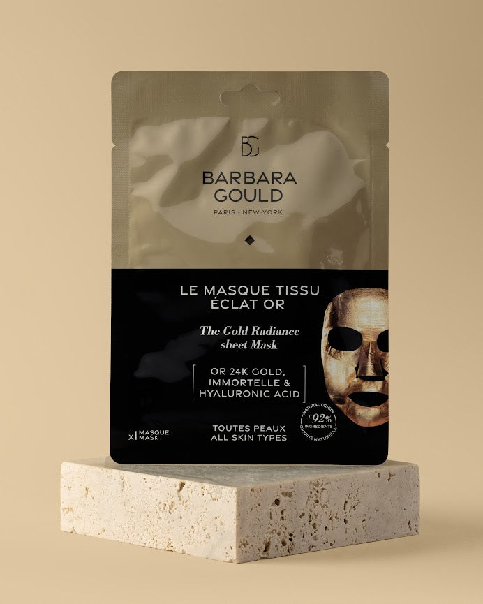Masque Tissu Éclat Or Visage